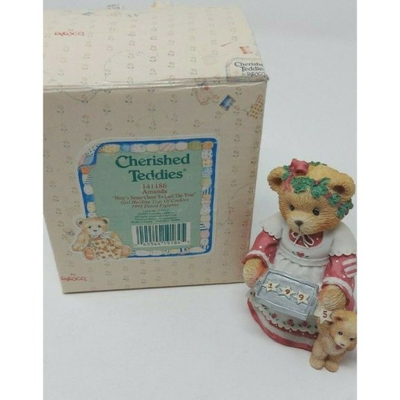 Cherished Teddies 141186 "Here's Some Holiday Cheer To Last The Year" Amanda - Picture 2 of 4